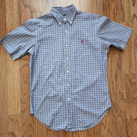 Ralph Lauren Men's Classic Fit Small Plaid Button Down Casual Shirt - Picture 1 of 5